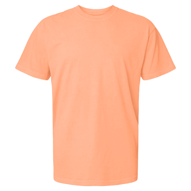 Adult Garment Dye T-shirt Neon Cantaloupe (GDT-100)